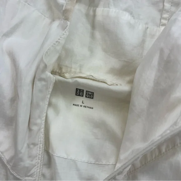 Uniqlo white windbreaker L m116-9 - Picture 3 of 3